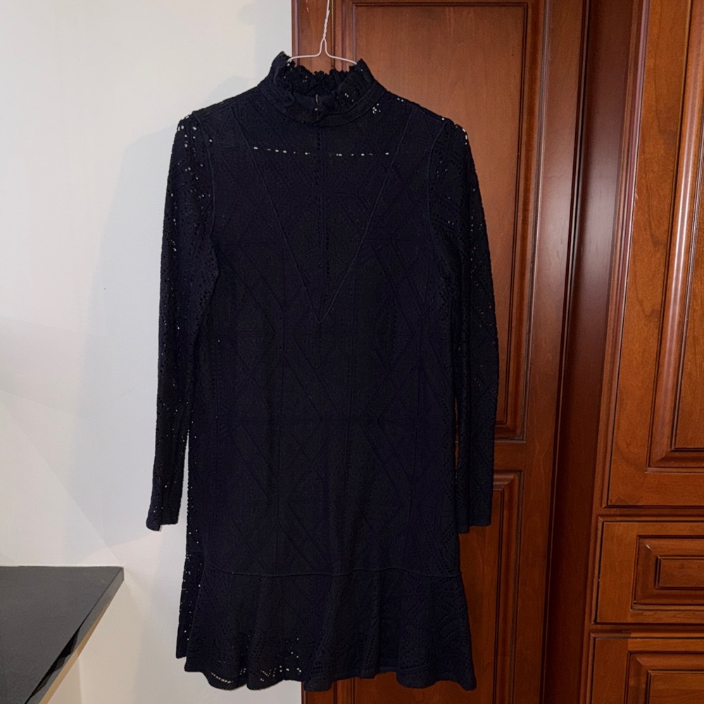 See By Chloe Elegant Navy Long Sleeve Dress